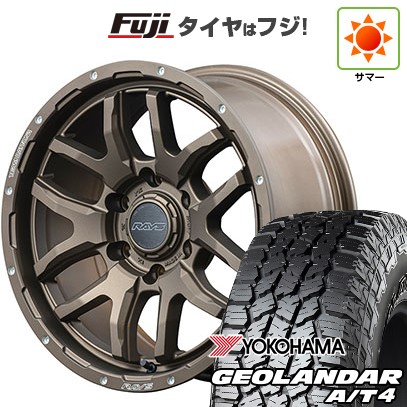 【新品国産車用6穴139.7】 夏タイヤ ホイール4本セット 285/70R17 ヨコハマ ジオランダー A/T4 G018 OWL/RBL RAYS レイズ デイトナ F6ブースト 8J 17インチ(送料無料)