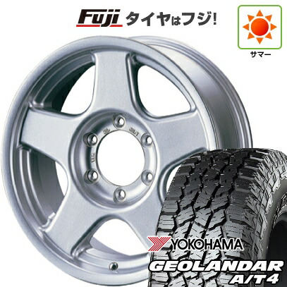 【新品】ランクル70(GDJ76W) 夏タイヤ ホイール4本セット 285/75R16 ヨコハマ ジオランダー A/T4 G018 OWL/RBL フォーバイフォーエンジニア ブラッドレー V 8J 16インチ(送料無料)