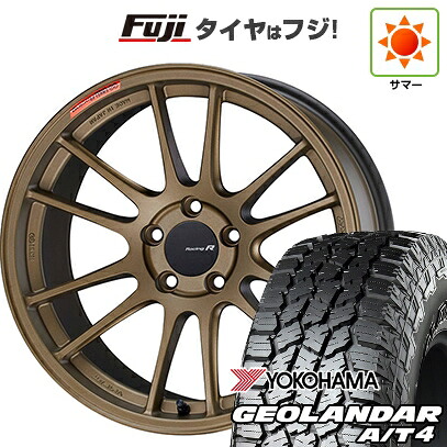 【新品国産車用5穴114.3】 夏タイヤ ホイール4本セット 235/60R18 ヨコハマ ジオランダー A/T4 G018 RBL ENKEI エンケイ Racing Revolution GTC01 RR チタニウムゴールド 8J 18インチ(送料無料)｜フジコーポレーション