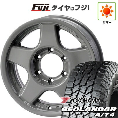 【新品国産車用6穴139.7】 夏タイヤ ホイール4本セット 265/70R16 121/118 S ヨコハマ ジオランダー A/T4 G018 OWL/RBL フォーバイフォーエンジニア ブラッドレー V 7040 アニバーサリー 7J 16インチ(送料無料)|フジコーポレーション