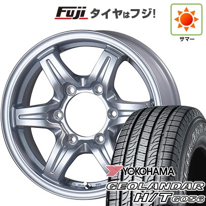 【新品】キャラバン 夏タイヤ ホイール4本セット 195/80R15 107/105L ヨコハマ ジオランダー H/T G056 RBL TWS グランヴァード NEO 6J 15インチ(送料無料)