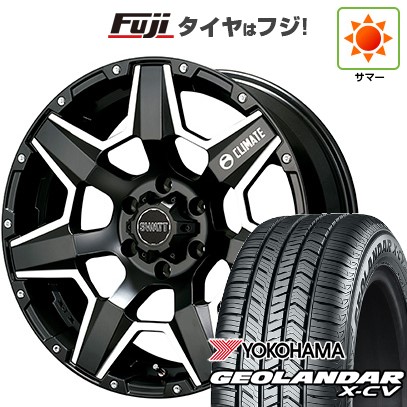 【新品】プラド 夏タイヤ ホイール4本セット 265/50R20 ヨコハマ ジオランダー X-CV G057 クライメイト スワット(マットブラックマシニング) 8.5J 20インチ(送料無料)