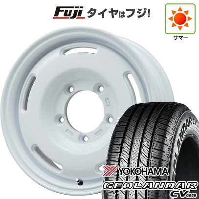 【新品】ジムニーシエラ/ジムニーノマド 夏タイヤ ホイール4本セット 195/80R15 ヨコハマ ジオランダー CV G058 プレミックス プディン(ホワイト) 5.5J 15インチ(送料無料)|フジコーポレーション