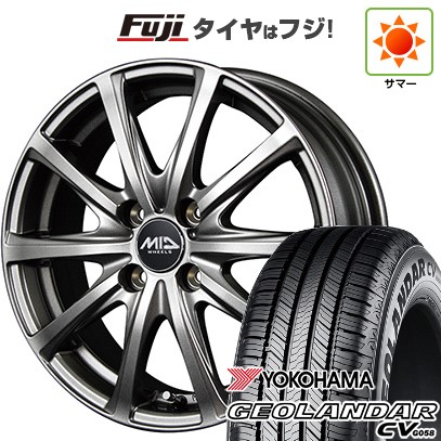 【新品国産車用5穴114.3】 夏タイヤ ホイール4本セット 215/50R18 ヨコハマ ジオランダー CV G058 MID WHEELS V25 メタリックグレー 7.5J 18インチ(送料無料)