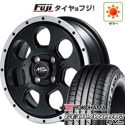【新品】デリカD5 夏タイヤ ホイール4本セット 215/70R16 ヨコハマ ジオランダー CV G058 MID WHEELS WO-7 7J 16インチ(送料無料)
