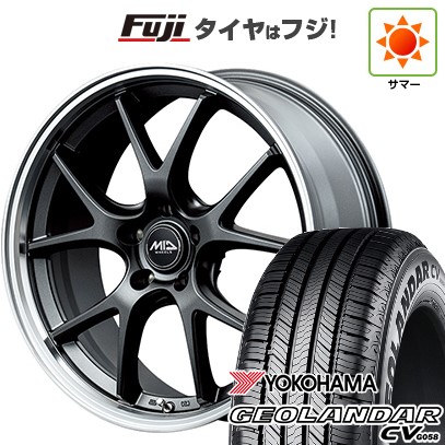 【新品国産車用5穴114.3】 夏タイヤ ホイール4本セット 225/60R18 ヨコハマ ジオランダー CV G058 MID WHEELS エグゼ5 Vセレクション 8J 18インチ(送料無料)