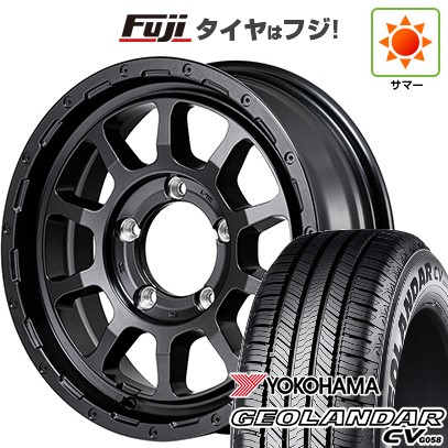 【新品】ジムニーシエラ/ジムニーノマド 夏タイヤ ホイール4本セット 225/70R16 ヨコハマ ジオランダー CV G058 MID WHEELS NITRO POWER M10 パーシングJ バレルブラックエディション 6J 16インチ(送料無料)