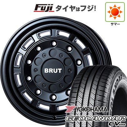 【新品】デリカD5 夏タイヤ ホイール4本セット 225/70R16 ヨコハマ ジオランダー CV G058 トライスター BRUT BR-70 6.5J 16インチ(送料無料)