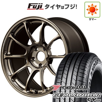 【新品国産車用5穴114.3】 夏タイヤ ホイール4本セット 225/60R18 ヨコハマ ジオランダー CV G058 RAYS レイズ ボルクレーシング ZE40 7.5J 18インチ(送料無料)