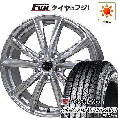 【新品国産車用5穴114.3】 夏タイヤ ホイール4本セット 225/60R18 ヨコハマ ジオランダー CV G058 ホットスタッフ エクスターST 8J 18インチ(送料無料)