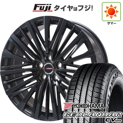 【新品国産車用5穴114.3】 夏タイヤ ホイール4本セット 225/60R18 ヨコハマ ジオランダー CV G058 プレミックス MER-V グロスブラック 7J 18インチ(送料無料)