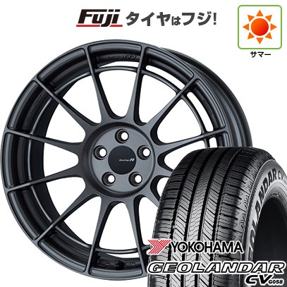 【新品国産車用5穴114.3】 夏タイヤ ホイール4本セット 225/60R18 ヨコハマ ジオランダー CV G058 ENKEI エンケイ Racing Revolution NT03 RR 8J 18インチ(送料無料)