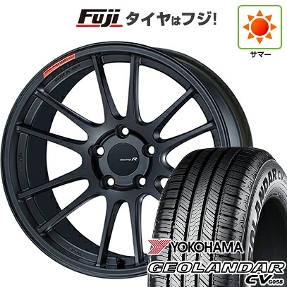 【新品国産車用5穴114.3】 夏タイヤ ホイール4本セット 225/60R18 ヨコハマ ジオランダー CV G058 ENKEI エンケイ Racing Revolution GTC01 RR 7.5J 18インチ(送料無料)