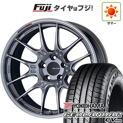 【新品国産車用5穴114.3】 夏タイヤ ホイール4本セット 225/55R19 ヨコハマ ジオランダー CV G058 ENKEI エンケイ Racing GTC02 8J 19インチ(送料無料)|フジコーポレーション