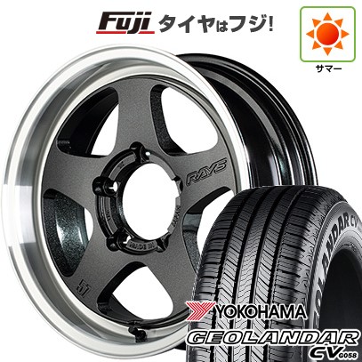 【新品】ジムニーシエラ/ジムニーノマド 夏タイヤ ホイール4本セット 225/70R16 ヨコハマ ジオランダー CV G058 RAYS レイズ グラムライツ 57FR-X 7J 16インチ(送料無料)