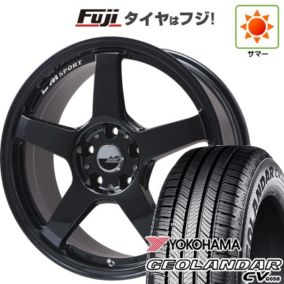 【新品国産車用5穴114.3】 夏タイヤ ホイール4本セット 215/50R18 ヨコハマ ジオランダー CV G058 レアマイスター LMスポーツ LM-05R(グロスブラック) 7.5J 18インチ(送料無料)|フジコーポレーション