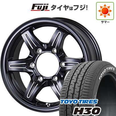【新品】ハイエース200系 夏タイヤ ホイール4本セット 195/80R15 107/105N トーヨー H30 TWS グランヴァード NEO ブラックカット 15インチ(送料無料) サマータイヤ｜フジコーポレーション 75,625円