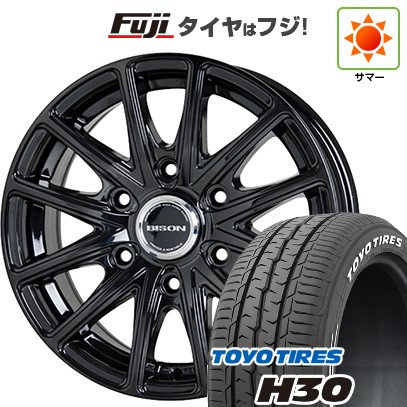 【新品】ハイエース200系 夏タイヤ ホイール4本セット 195/80R15 107/105N トーヨー H30 ホットスタッフ バイソン BN-01 15インチ(送料無料)|フジコーポレーション