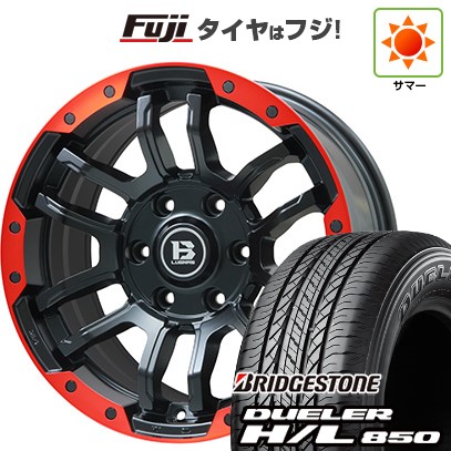 【新品】プラド/ハイラックス 夏タイヤ ホイール4本セット 265/65R17 ブリヂストン デューラー H/L850 ビッグウエイ B-LUGNAS FRD(マットブラック/レッドリム) 8J 17インチ(送料無料)