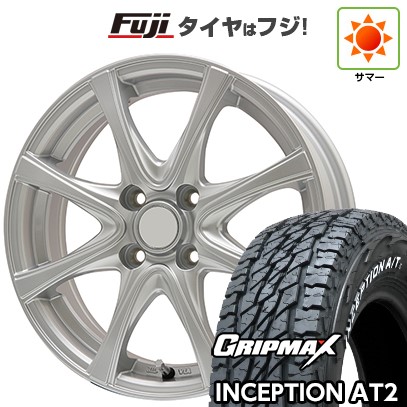 【新品】プロボックス/サクシード(リフトアップ) 夏タイヤ ホイール4本セット 185R14C 102/100Q グリップマックス インセプション A/TII RWL(限定) エルベ エステローザ FSV シルバー 5J 14インチ(送料無料)