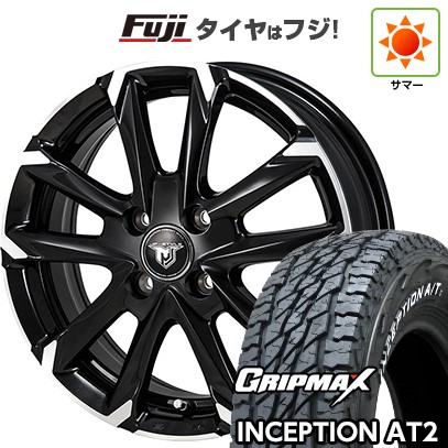 【新品】プロボックス/サクシード(リフトアップ) 夏タイヤ ホイール4本セット 185R14C 102/100Q グリップマックス インセプション A/TII RWL(限定) モンツァ JPスタイル MJ-V 5J 14インチ(送料無料)