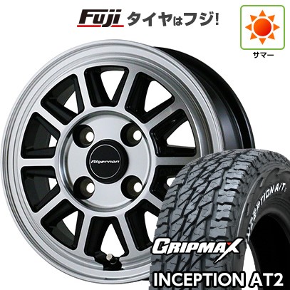 【新品 軽自動車】軽トラ 軽バン 夏タイヤ ホイール4本セット 145R12C 80/78N グリップマックス インセプション A/TII RWL(限定) アルジェノン フェニーチェ RX-4 4J 12インチ(送料無料)