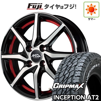 【新品 軽自動車】軽トラ 軽バン 夏タイヤ ホイール4本セット 145R12C 80/78N グリップマックス インセプション A/TII RWL(限定) MID WHEELS RX810 4J 12インチ(送料無料)