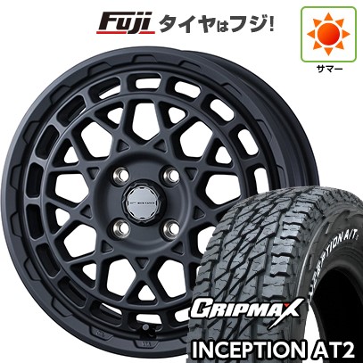 【新品 軽自動車】軽トラ 軽バン 夏タイヤ ホイール4本セット 145R12C 80/78N グリップマックス インセプション A/TII RWL(限定) WEDS ウェッズアドベンチャー マッドヴァンス X タイプM 4J 12インチ(送料無料)｜フジコーポレーション