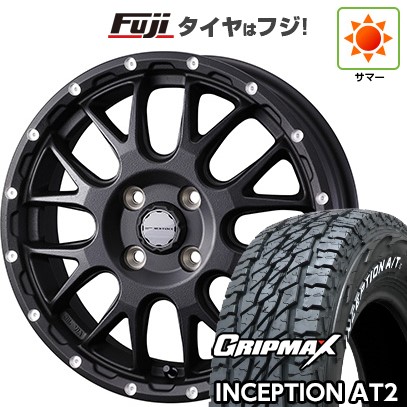 【新品 軽自動車】軽トラ 軽バン 夏タイヤ ホイール4本セット 145R12C 80/78N グリップマックス インセプション A/TII RWL(限定) WEDS ウェッズアドベンチャー マッドヴァンス 08 4J 12インチ(送料無料)|フジコーポレーション