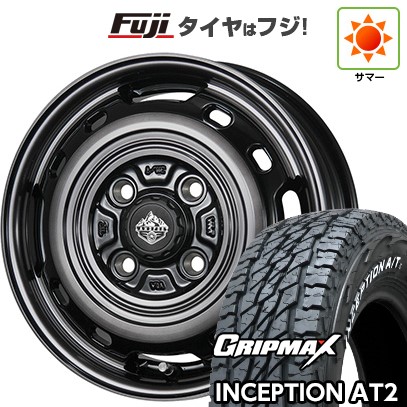 【新品 軽自動車】軽トラ 軽バン 夏タイヤ ホイール4本セット 145R12C 80/78N グリップマックス インセプション A/TII RWL(限定) トピー ランドフット XFG 数量限定 3.5J 12インチ(送料無料)