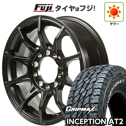 【新品】ジムニー 夏タイヤ ホイール4本セット 175/80R16 グリップマックス インセプション A/TII RWL(限定) ゴジゲン ブラックマン G I 5.5J 16インチ(送料無料)