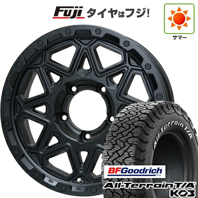 【新品】ジムニーシエラ/ジムニーノマド 夏タイヤ ホイール4本セット 215/75R15 BFグッドリッチ オールテレーンT/A KO3 RWL レアマイスター LMG モンタグナ(マットブラック) 5.5J 15インチ(送料無料)|フジコーポレーション