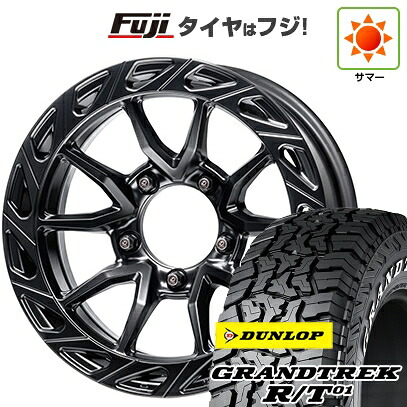【新品】ジムニーシエラ/ジムニーノマド 夏タイヤ ホイール4本セット 225/70R16 ダンロップ グラントレック R/T01 RWL/RBL エムズスピード ジュリア ガンマ 6J 16インチ(送料無料)|フジコーポレーション