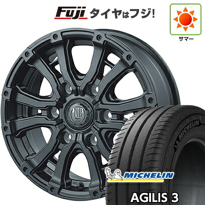 【新品】ハイエース200系 夏タイヤ ホイール4本セット 195/80R15 108/106S ミシュラン アジリス3 インターミラノ MUD BAHN XR-600S 6J 15インチ(送料無料)|フジコーポレーション