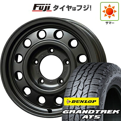 【新品】ジムニーシエラ/ジムニーノマド 夏タイヤ ホイール4本セット 215/70R16 ダンロップ グラントレック AT5 ジャオス トライブ 6J 16インチ(送料無料)｜フジコーポレーション