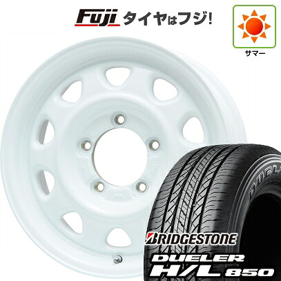 【新品】ジムニー 夏タイヤ ホイール4本セット 175/80R16 ブリヂストン デューラー H/L850 レアマイスター LMG OFF-STYLE(ホワイト) 5.5J 16インチ(送料無料)｜フジコーポレーション