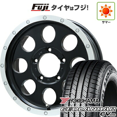 【新品】ジムニーシエラ/ジムニーノマド 夏タイヤ ホイール4本セット 215/65R16 ヨコハマ ジオランダー CV G058 レアマイスター LMG CS-8 グロスブラック/リムポリッシュ 6J 16インチ(送料無料)|フジコーポレーション
