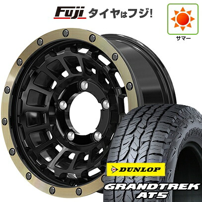 【新品】ジムニーシエラ/ジムニーノマド 夏タイヤ ホイール4本セット 215/65R16 ダンロップ グラントレック AT5 ホットスタッフ バークレイハードロック ローガン 6J 16インチ(送料無料)|フジコーポレーション