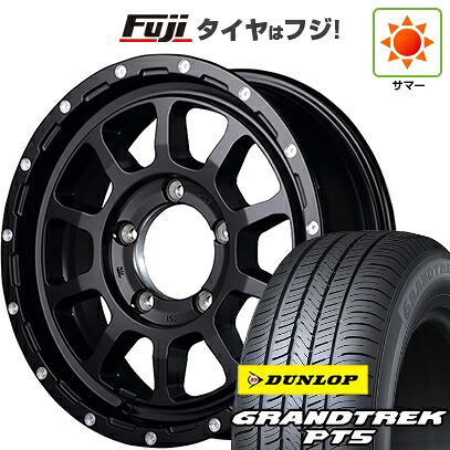 【新品】ジムニーシエラ/ジムニーノマド 夏タイヤ ホイール4本セット 215/65R16 ダンロップ グラントレック PT5 MID WHEELS NITRO POWER M10 パーシングJ 6J 16インチ(送料無料)｜フジコーポレーション