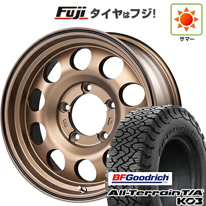 【新品】ジムニーシエラ/ジムニーノマド 夏タイヤ ホイール4本セット 215/65R16 BFグッドリッチ オールテレーンT/A KO3 RBL プラスライン フィールドコンクエスト 6J 16インチ(送料無料)|フジコーポレーション
