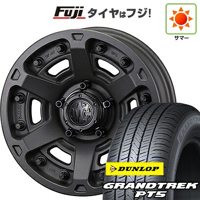 【新品】ジムニーシエラ/ジムニーノマド 夏タイヤ ホイール4本セット 215/65R16 ダンロップ グラントレック PT5 クリムソン マーテルギア(MG) アーマーFF 6J 16インチ(送料無料)｜フジコーポレーション