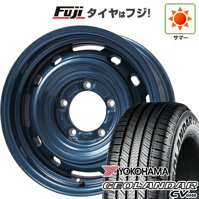 【新品】ジムニーシエラ/ジムニーノマド 夏タイヤ ホイール4本セット 215/65R16 ヨコハマ ジオランダー CV G058 レアマイスター LMG OFF-STYLE 2 (ブルー) 6J 16インチ(送料無料)｜フジコーポレーション