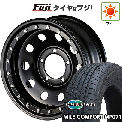 【新品】ジムニーシエラ/ジムニーノマド 夏タイヤ ホイール4本セット 215/65R16 ミレバー ミレコンフォート MP071(限定) モーターファーム DAYTONA ロックマスター 6J 16インチ(送料無料)｜フジコーポレーション