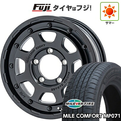 【新品】ジムニーシエラ/ジムニーノマド 夏タイヤ ホイール4本セット 215/65R16 ミレバー ミレコンフォート MP071(限定) ショウワガレージ イグニッション エイト 6J 16インチ(送料無料)|フジコーポレーション