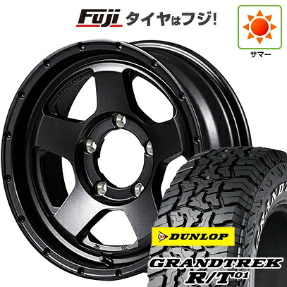【新品】ジムニーシエラ/ジムニーノマド 夏タイヤ ホイール4本セット 215/65R16 ダンロップ グラントレック R/T01 RWL/RBL MID WHEELS NITRO POWER S5 ベクター 6J 16インチ(送料無料)|フジコーポレーション