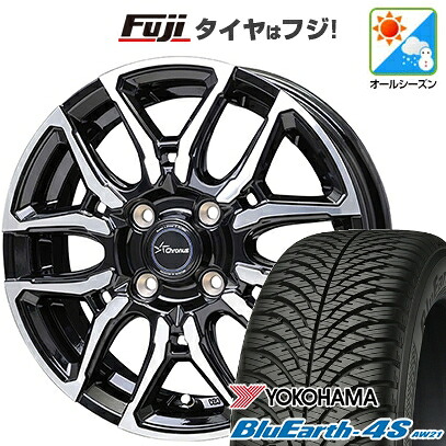 【パンク保証付き】【新品 軽自動車】N-BOX タント スペーシア オールシーズンタイヤ ホイール4本セット 165/55R15 ヨコハマ ブルーアース 4S AW21 オールシーズン ホットスタッフ クロノス CH-114 4.5J 15インチ(送料無料)｜フジコーポレーション
