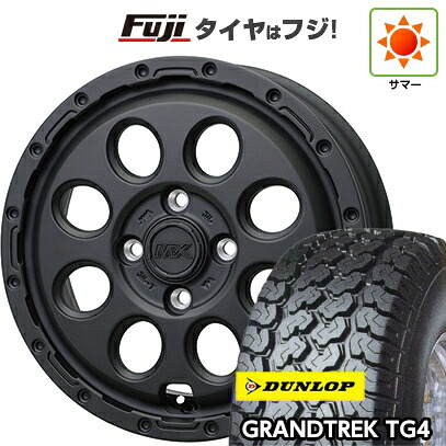 【新品 軽自動車】軽トラ 軽バン 夏タイヤ ホイール4本セット 145/80R12 80/78N ダンロップ グラントレック TG4 ホットスタッフ マッドクロス リーコン 3.5J 12インチ(送料無料)｜フジコーポレーション