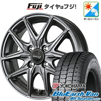 【新品 軽自動車】軽トラ 軽バン オールシーズンタイヤ ホイール4本セット 145/80R12 80/78N ヨコハマ ブルーアース Van RY61 オールシーズン トピー シビラ NEXT F05【限定】 3.5J 12インチ(送料無料)｜フジコーポレーション 35,750円