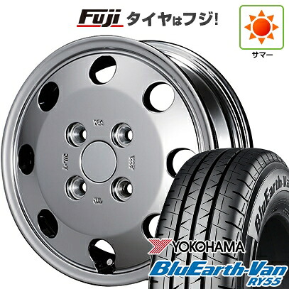 【新品 軽自動車】軽トラ 軽バン 夏タイヤ ホイール4本セット 145/80R12 80/78N ヨコハマ ブルーアース Van RY55 クライメイト カーゴプロ 3.5J 12インチ(送料無料)|フジコーポレーション