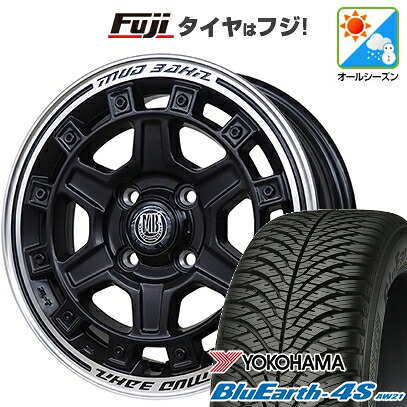 【パンク保証付き】【新品 軽自動車】N-BOX タント スペーシア オールシーズンタイヤ ホイール4本セット 165/55R15 ヨコハマ ブルーアース 4S AW21 オールシーズン インターミラノ MUD BAHN XR-710C 5J 15インチ(送料無料)｜フジコーポレーション 62,755円